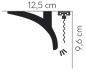 Preview: Licht 011 P   12,5x9,6cm Stuckleiste für LED Licht und auch als Gardinenblende